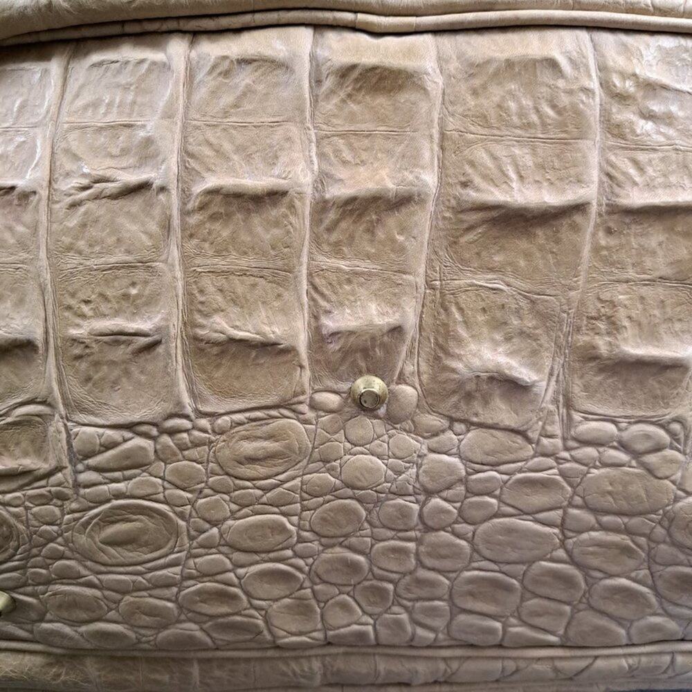 Tangaroa Venezia VINTAGE Italian Leather Crocodile Duffel Travel Bag - Picture 9 of 16